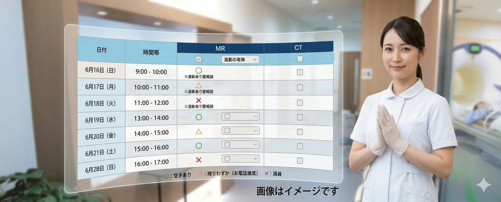 予約状況 九州画像診断クリニック
